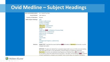 Advanced Searching in OVID Databases