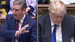 Keir Starmer on fire, Boris Johnson looks broken