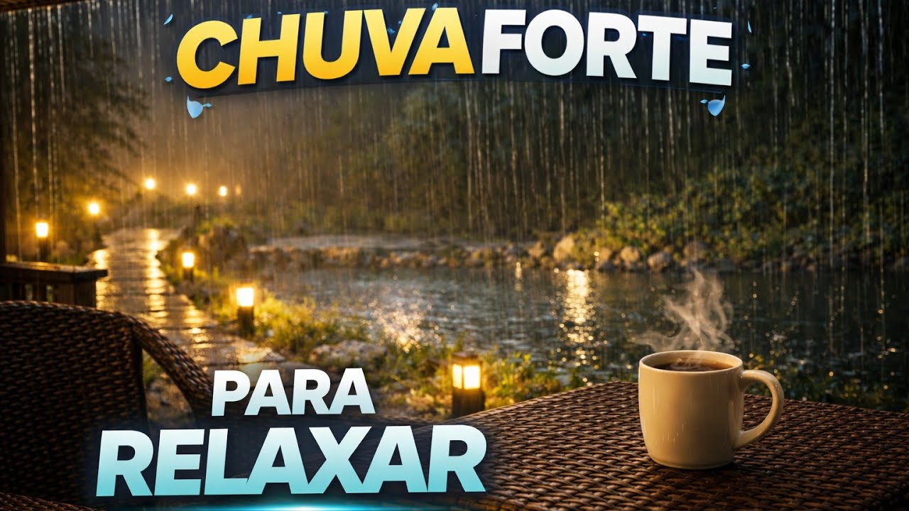 Som de Chuva na Varanda à Noite 🌧️ Relaxamento Profundo para Dormir Rápido