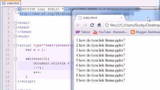 Beginner JavaScript Tutorial – 20 – while Loop