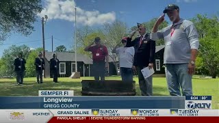 Marine Corps veterans join East Texas VFW in flag retirement ceremony