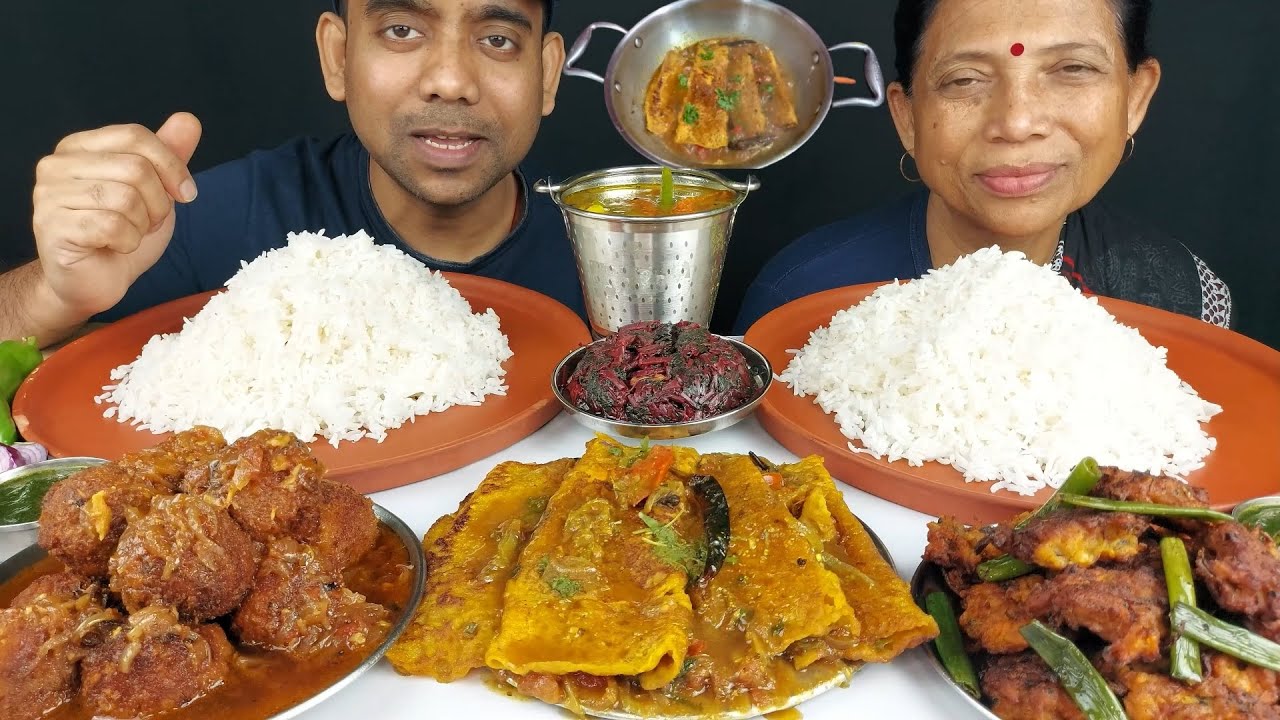 ASMR VEG OMELETTE CURRY RECIPE AND FOOD EATING SHOW MUKBANG