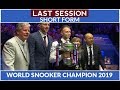 Trump vs Higgins Last Session Short Form (Betfred World Championship Final 2019)