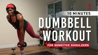 10 Min BEGINNER Dumbbell Workout for Shoulders