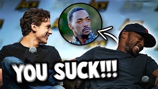 Tom Holland ROASTS Anthony Mackie (Falcon)