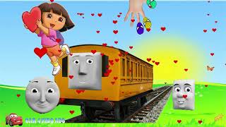 Learn Colors Thomas And Friends Funny Face Swap Wrong Head Baby Kids Finger Family Nursery Toy Train