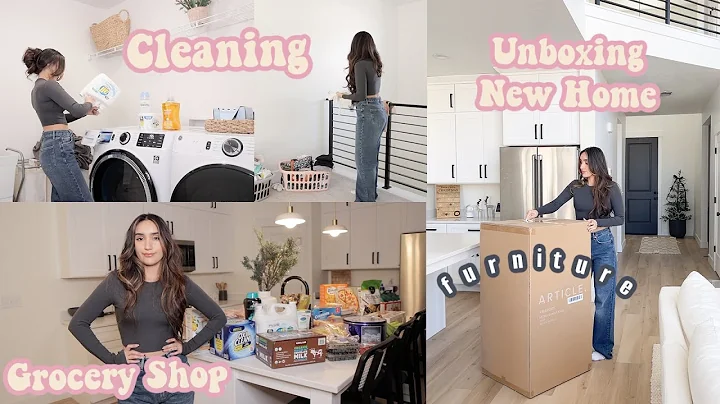 Clean with Me, Grocery Shopping & Unboxing New Hom...