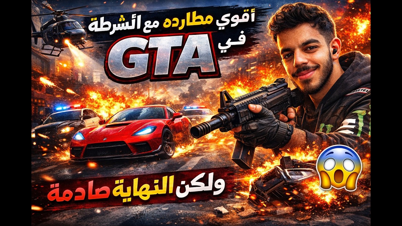 الشرطة حاصرتني في GTA 😱 | أقوى مطاردة والنهاية غير متوقعة!