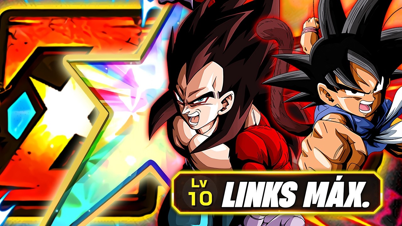 ¡CINE ABSOLUTO! - EZA DE GOKU GT Y VEGETA SSJ4 LR DEL 8.º ANIV AL 100% (Dokkan Battle)