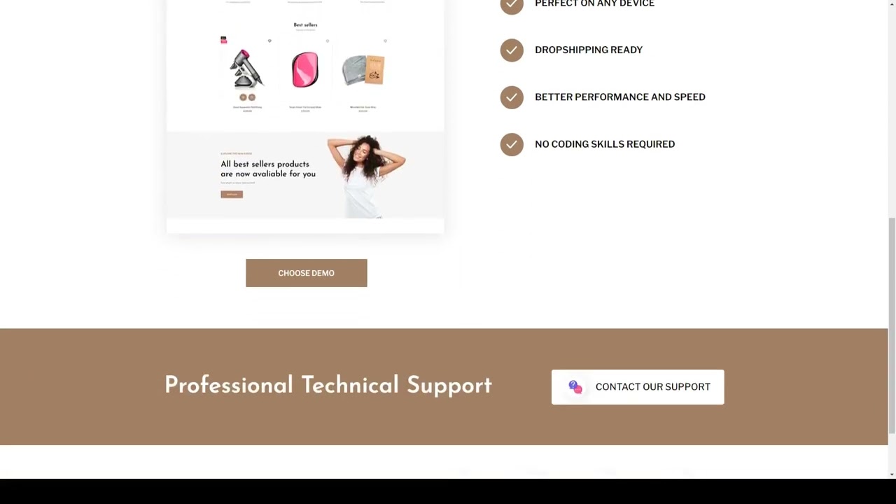 Brushza - Hair Wig Shopify Theme Extension beauty blog cosmetic products