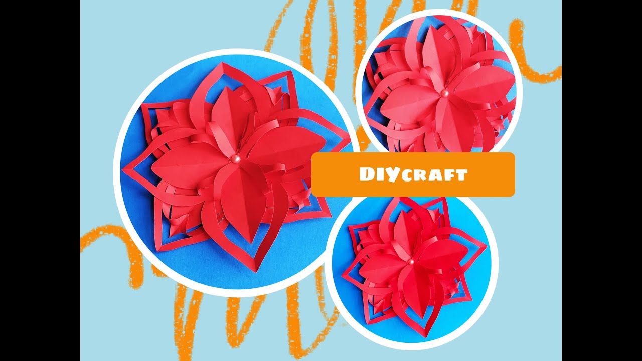 Easy paper flower / How to make paper flower / Paper craft by DIYCraft