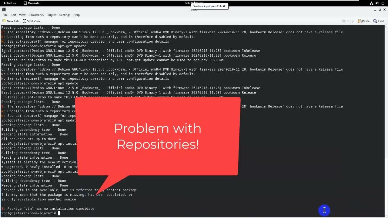 How to fix apt problem use apt cdrom to make this cd rom recognized