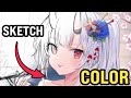 How i go from sketch to color  my painting process on clip studio paint