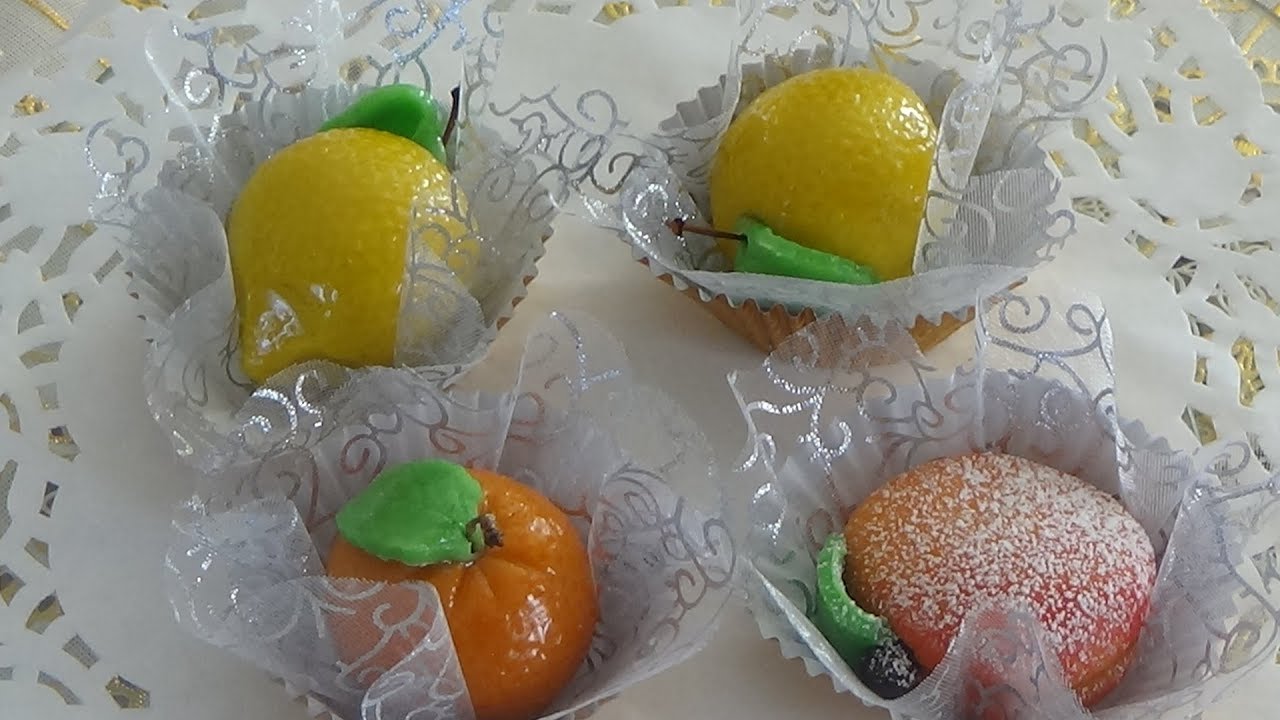 تشكيل البرتقال، الليمون و المشمش بعجينة اللوز بطريقة سهلة و راااائعة  بدون بيض و بدون طهي