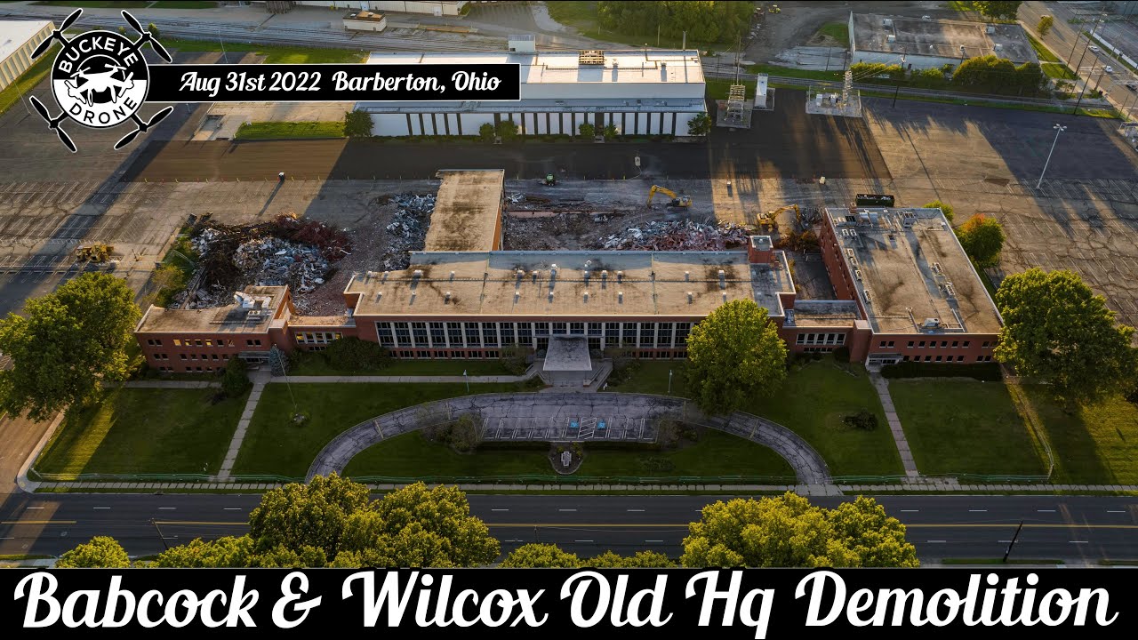 Demolition at Babcock & Wilcox old headquarters building in Barberton