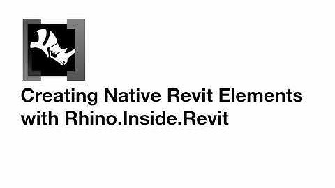 Create Native Revit Elements with Rhino.Inside.Revit