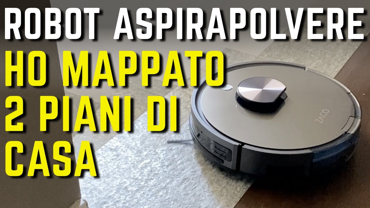 ROBOT ASPIRAPOLVERE CON MAPPATURA - ZACO A10 pulisci FINO A 3 PIANI di casa  - YouTube
