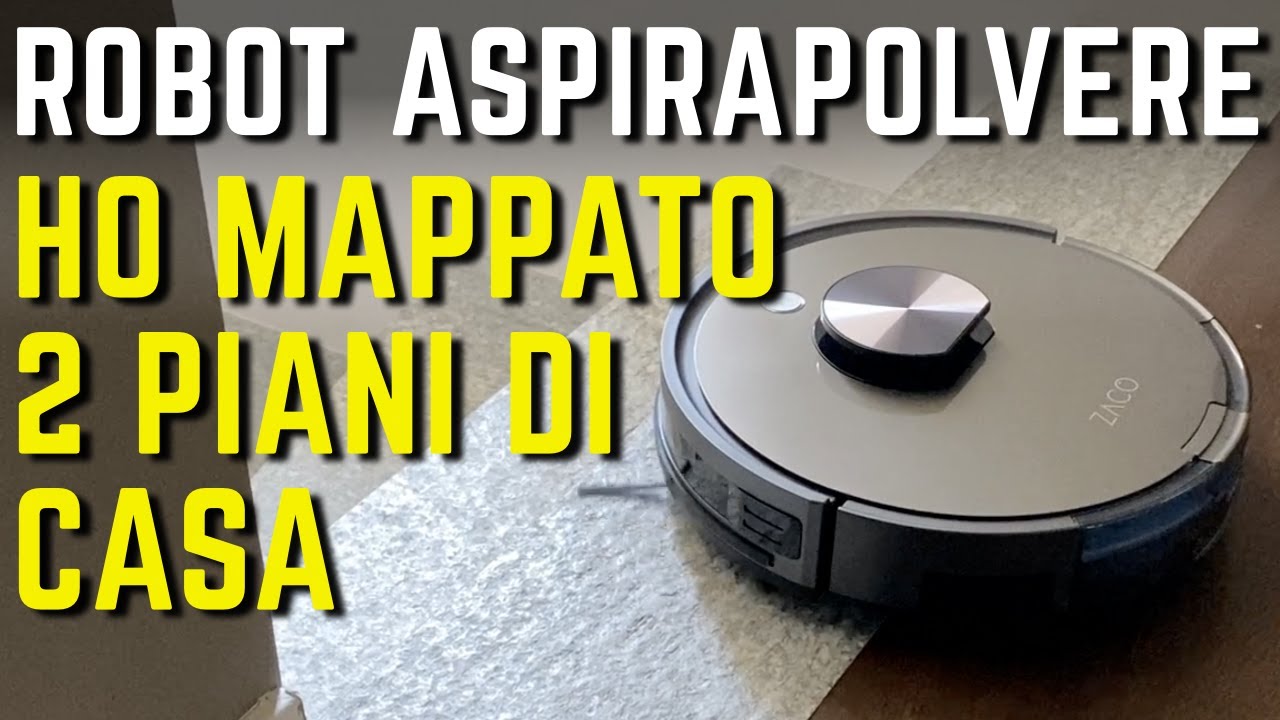 ROBOT ASPIRAPOLVERE CON MAPPATURA - ZACO A10 pulisci FINO A 3 PIANI di casa  