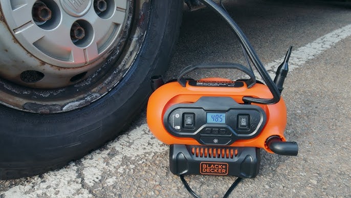 Black and Decker 12v/18v/220v compressor/tire inflator with gauge review 