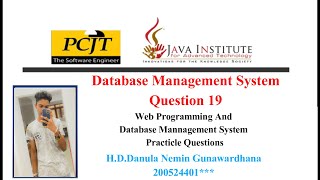 DBMS Questions Set 19