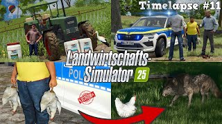 Ein WOLF in OBERSCHWABEN? 😱🐺🐔 Neue MASCHINEN für den HOF! 🤩🚜💨 | [LS25] - Timelapse #11