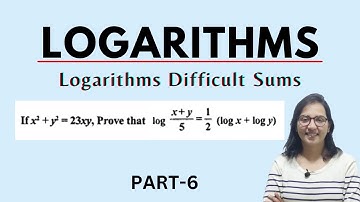 Logarithms । If x^2+y^2=23xy, prove that log⁡((x+y)/5)= 1/2 [ log⁡x+log⁡y ]