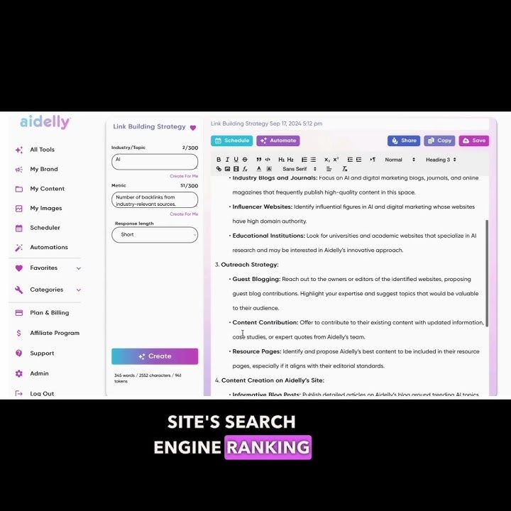 Boost your SEO with AI-powered link building! @ https://aidelly.ai #youtubeshorts #aitools #trending