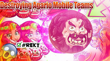 Destroying Agario Mobile Teams! // HOW TO SPLITRUN AGARIO PARTY MODE (Agar.io Mobile Gameplay PC)