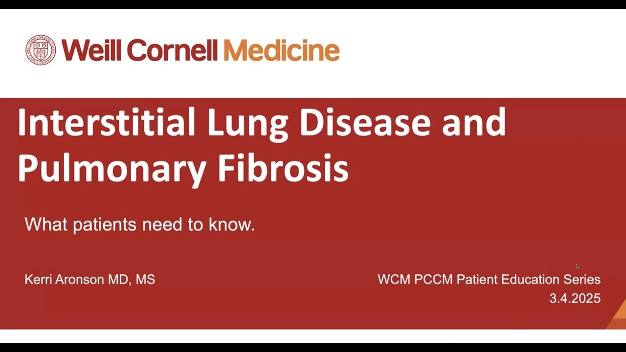 Health Seminar: Interstitial Lung Disease & Pulmonary Fibrosis - YouTube