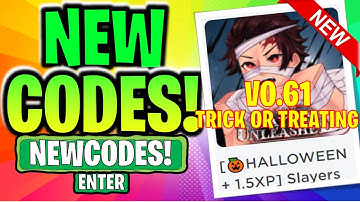 ⭐[🎃V0.61 HALLOWEEN UPDATE+1.5XP!] SLAYERS UNLEASHED CODES⭐ | ALL 38 CODES!