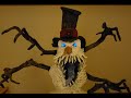 Scary!  Sculpting a creepy snow man out of polymer clay