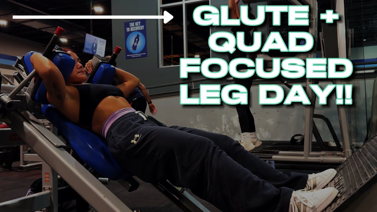 ep. 96: GLUTE + QUAD FOCUSED LEG DAY!!! (legs still in pain 😍) - YouTube