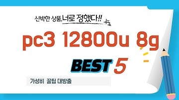 pc3 12800u 8g 입문자 필독! 실패 확률 0% 추천템 5선
