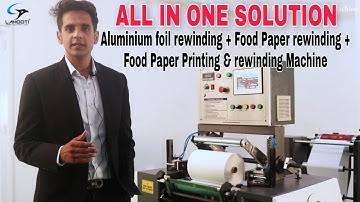Butter paper rewinding machine with printing | Aluminium Foil Rewinding Machine | +91-9999183234