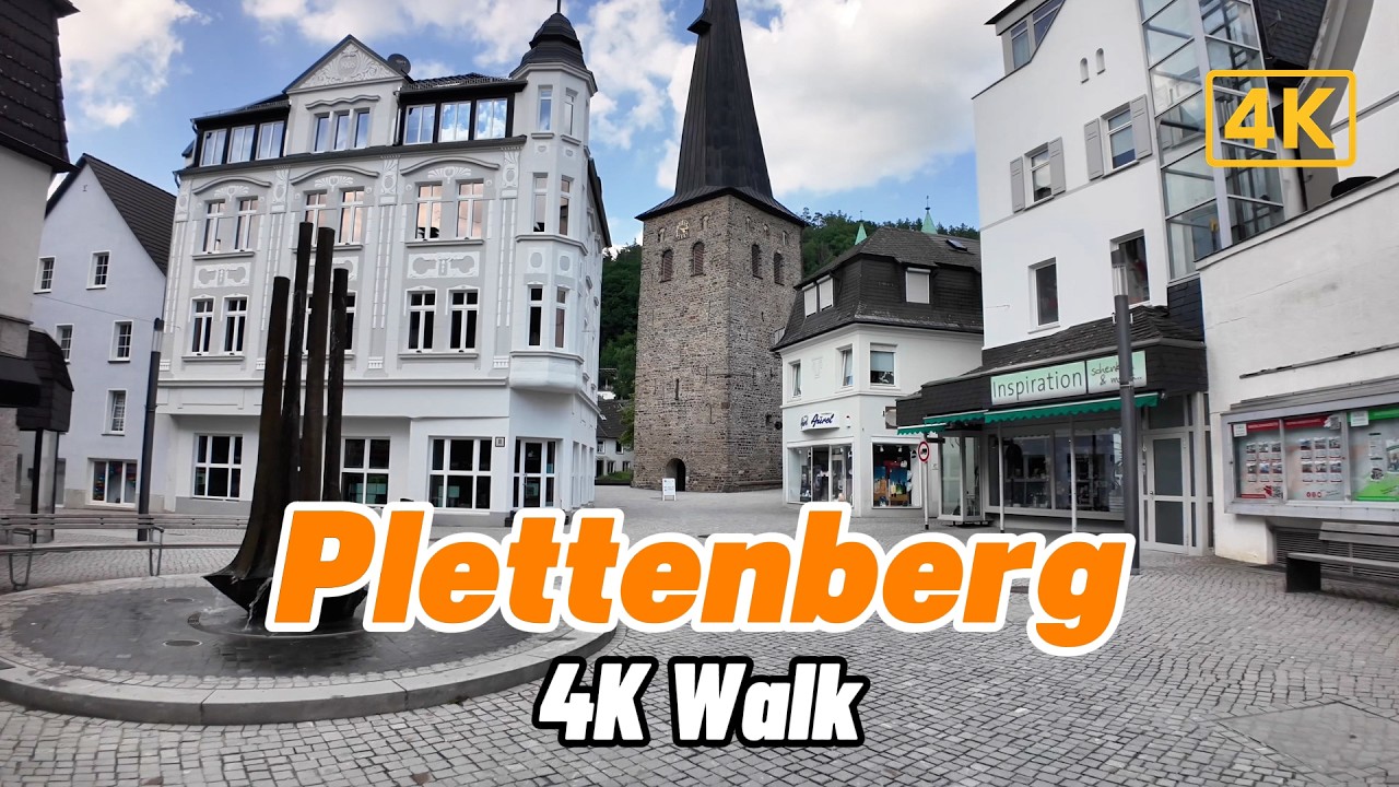 Plettenberg 4K Walk – Real Sauerland City Streets & Nature in Germany