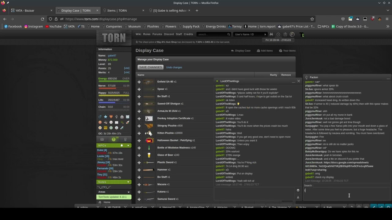 Opening medium arms cache