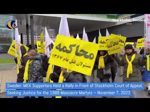 Sweden: MEK Supporters Held a Rally in Front of Stockholm Court of Appeal – November 7, 2023