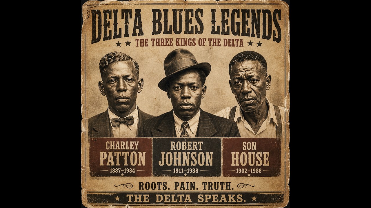 Robert Johnson & John Lee Hooker — Delta–Detroit Blues Era | raw
