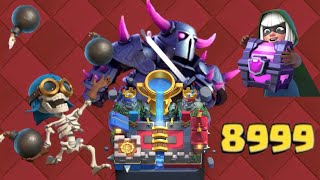 Road to 9000 trophies in clash royale