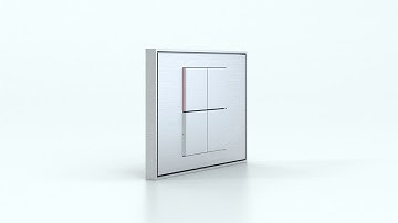Pushbutton with thermostat for rectangular wall-box
