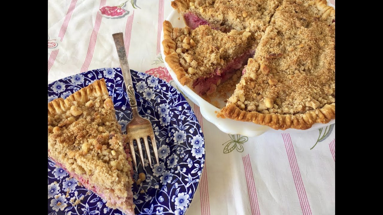 RASPBERRY CREAM PIE WITH WALNUT CRUMBLE YouTube