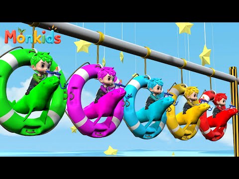 Colorful Animals Song | Learning Colors | MonKids Nursery Rhymes & Kids Songs Collection