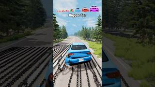 大型車と小型車 vs チェーンカーペット2 #ショート | BeamNG.Drive screenshot 4