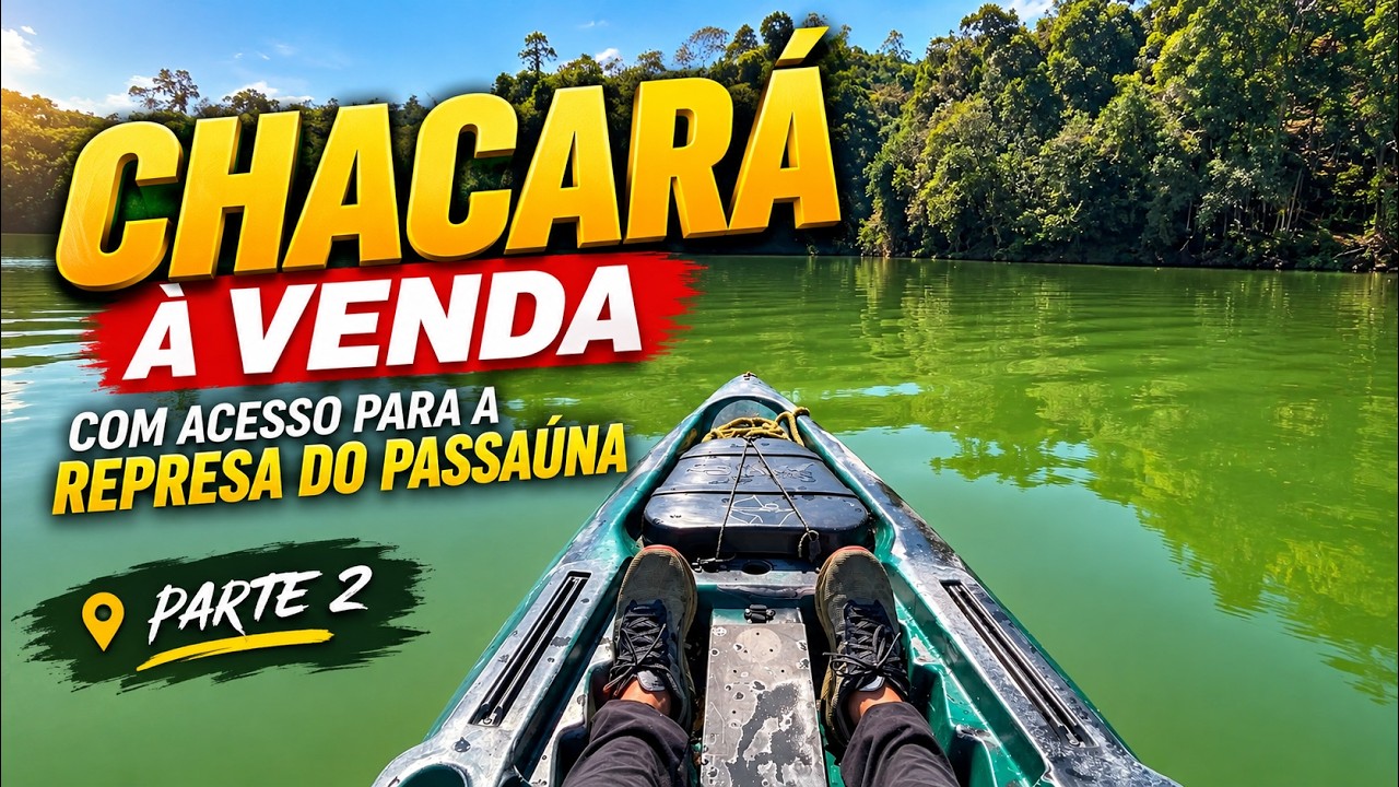Capa do video: Um verdadeiro paraíso na terra! Conheça essa chácara à venda com acesso a represa do Passaúna.