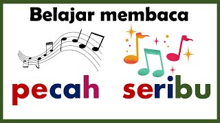 belajar mengeja dan membaca 5 suku kata dari dua kata