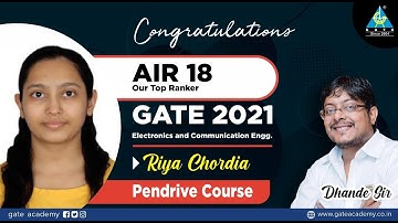 Interaction With Riya AIR 18 (ECE) GATE 2021