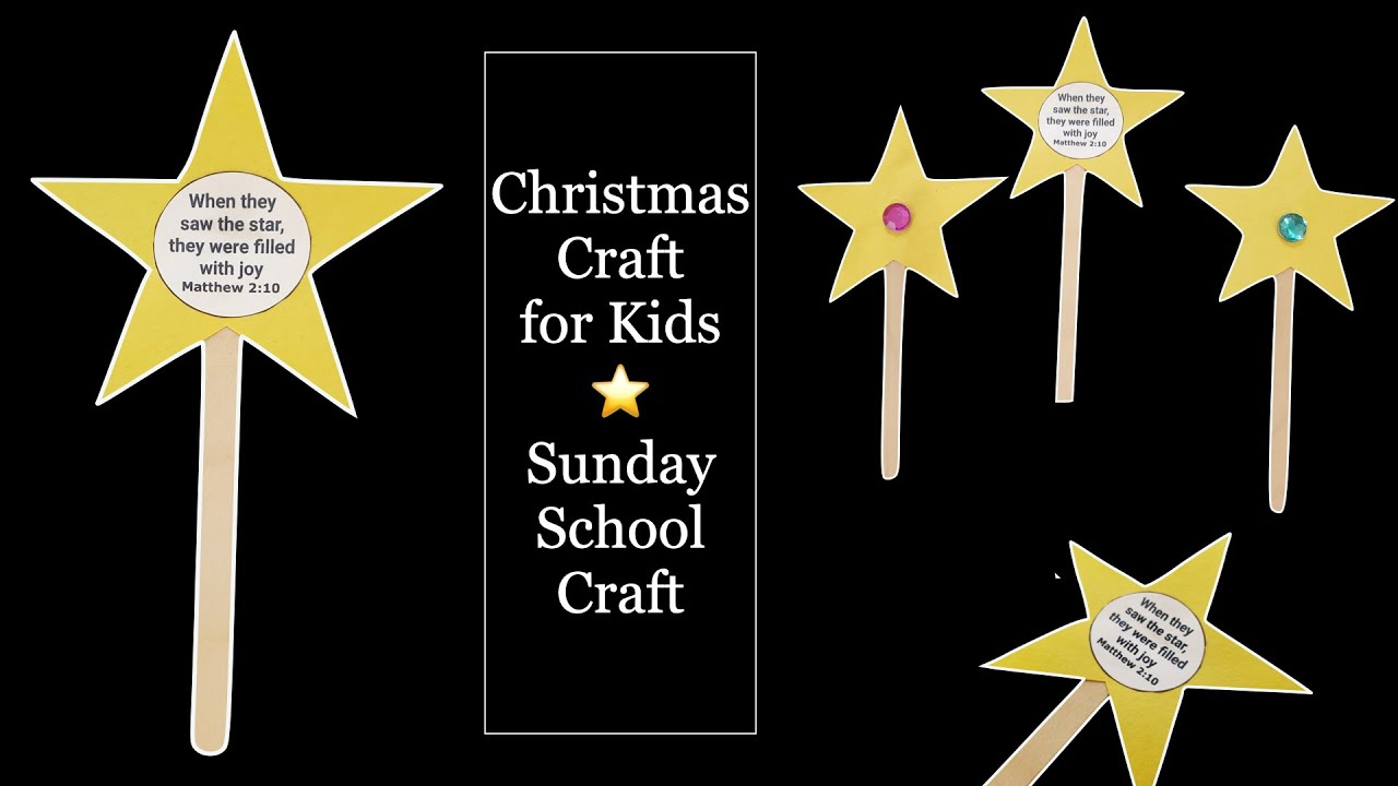 Christmas Craft idea, ⭐️, Sunday School Craft, Easy star Craft Idea