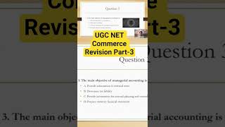 UGC NET Commerce Revision | Part-3|  MCQs | PYQs | Mock Test| #ugcnetcommerce #ugcnet