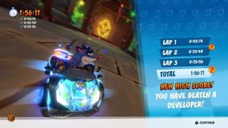 Cortex Castle - Developer Time Trial 1:56:11 Crash Team Racing: Nitro-Fueled