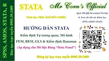 STATA Kiểm định Tự tương quan, Mô hình FEM, REM, GLS & Kiểm định Hausman (Dữ liệu Bảng) 22072023